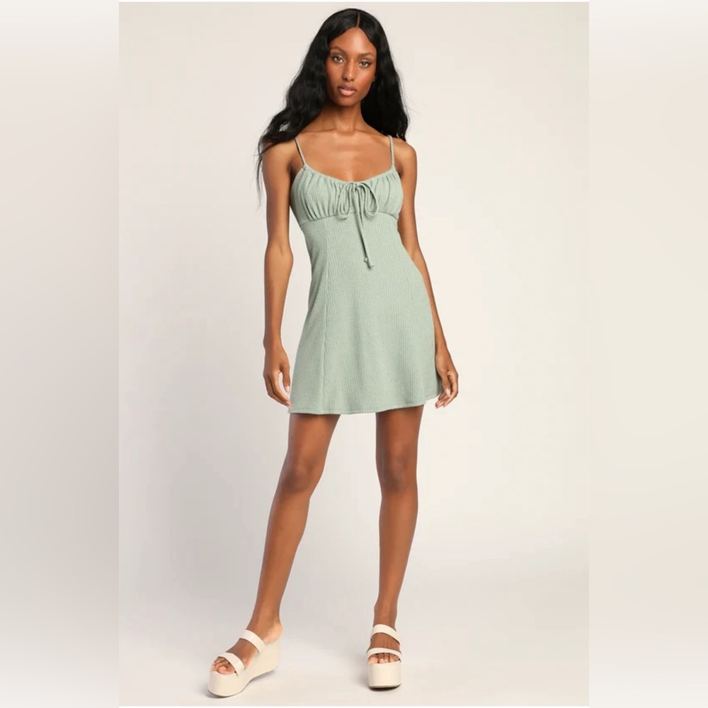 Casual Sage Green Dress, Casual Dress, Beach Dress